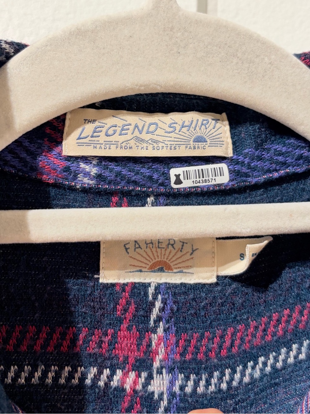 Faherty Legend™ Sweater Shirt Northern Lights Plaid Flannel Size Small - Picture 3 of 6